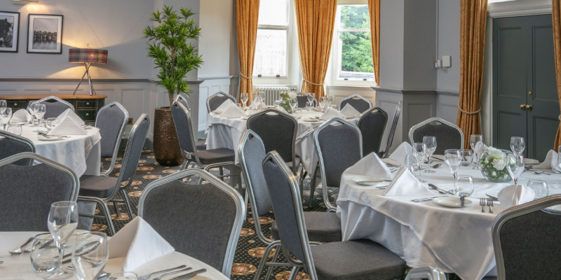 The Bracebridge Room arranged for private dining