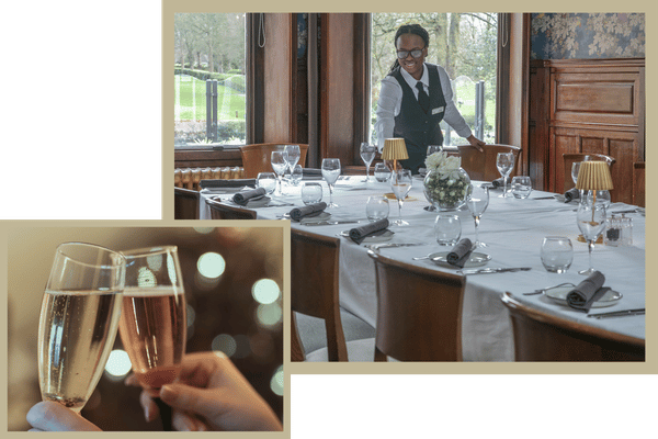 Dining and drinks in the Country Kitchen at Moor Hall
