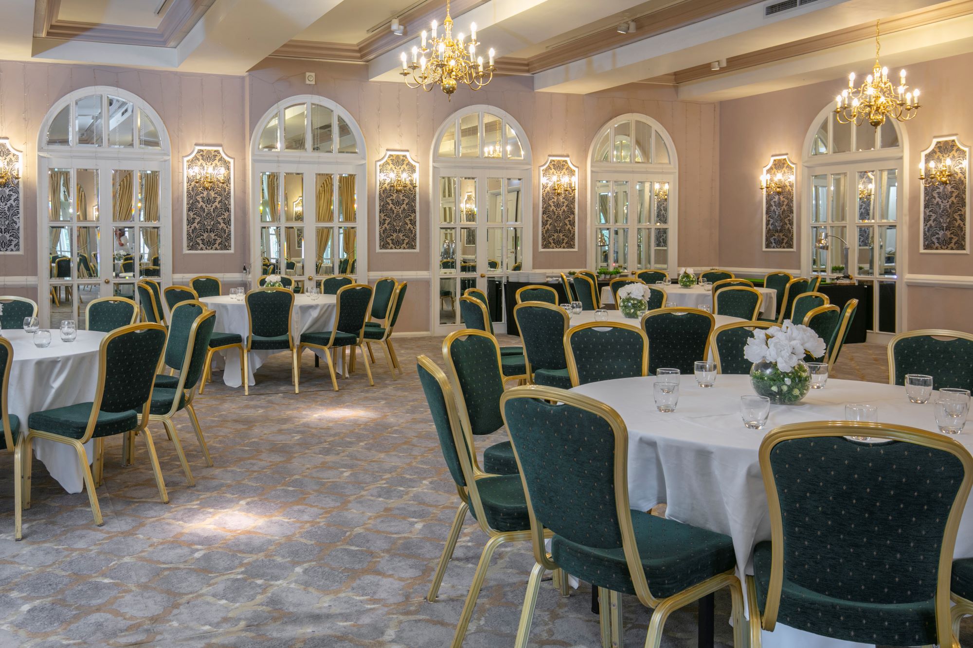 The Charter Suite arranged for banqueting