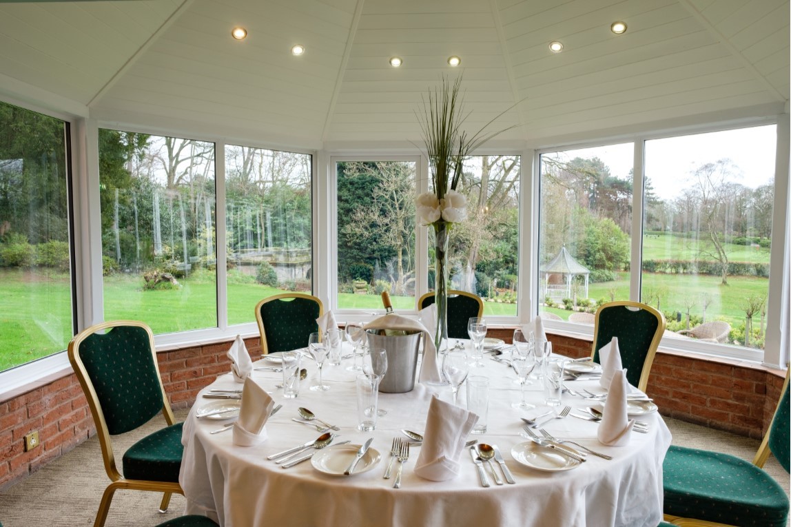 The conservatory adjoining the Charter Suite
